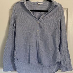 Gap striped collard shirt